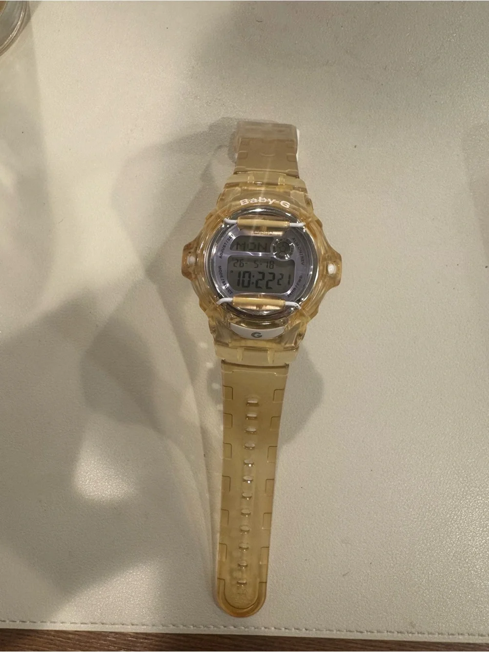 Casio Baby-G Transparent Yellow Digital Sports Watch